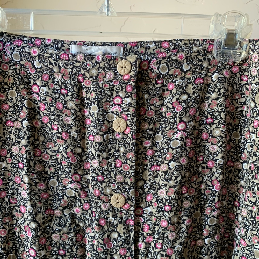 Micro florals Christopher and Banks midi skirt